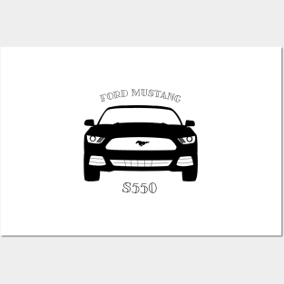 Ford Mustang s550 Silhouette Posters and Art